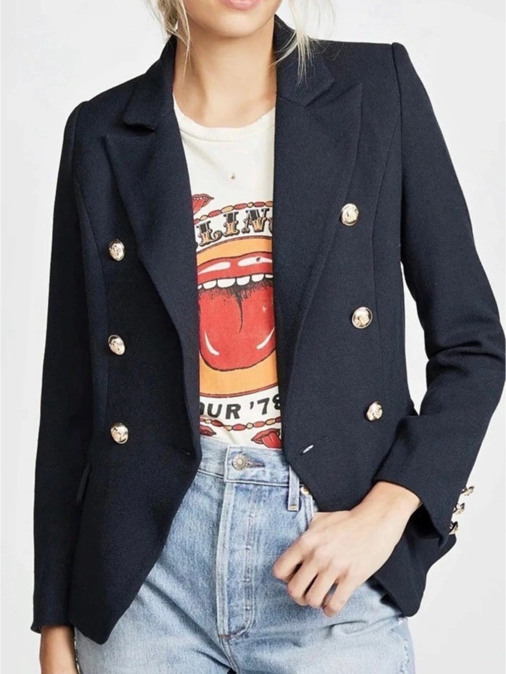Lioness Palermo- Double-Breasted Blazer in Navy. Like New